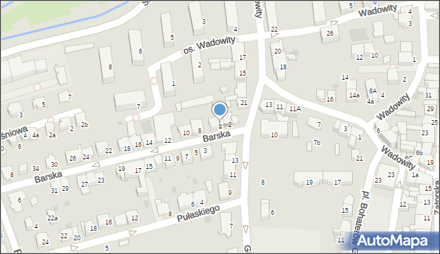 Wadowice, Barska, 4, mapa Wadowice