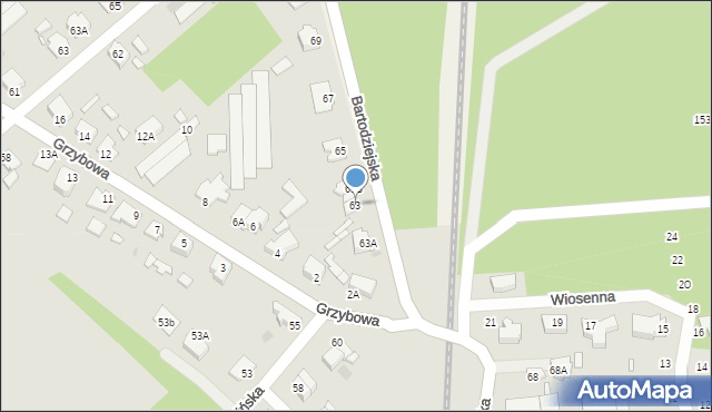 Wągrowiec, Bartodziejska, 63, mapa Wągrowiec
