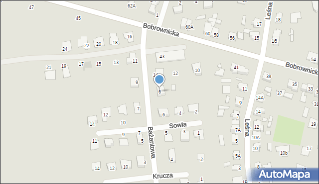 Wągrowiec, Bażantowa, 6, mapa Wągrowiec