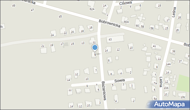 Wągrowiec, Bażantowa, 9, mapa Wągrowiec