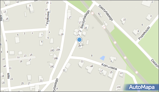 Wałbrzych, Baczyńskiego Krzysztofa Kamila, 20, mapa Wałbrzycha
