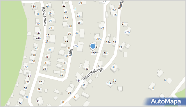 Wałbrzych, Baczyńskiego Krzysztofa Kamila, 26C, mapa Wałbrzycha