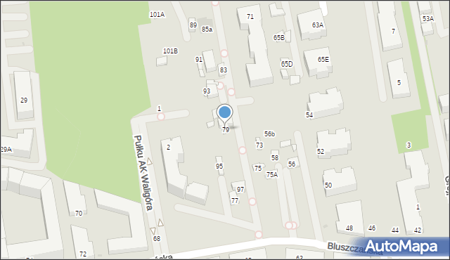 Warszawa, Bartycka, 79, mapa Warszawy