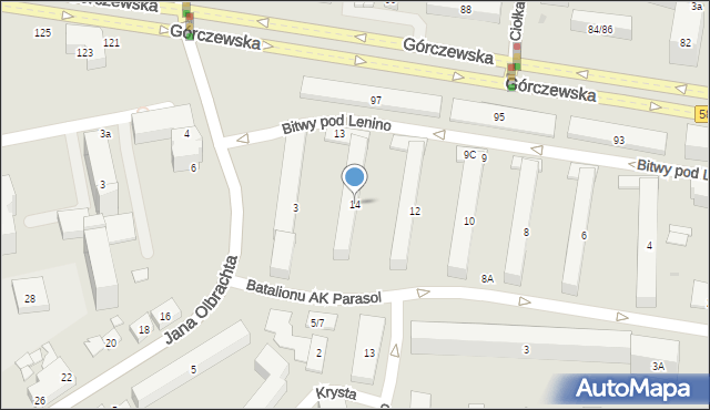 Warszawa, Batalionu AK Parasol, 14, mapa Warszawy
