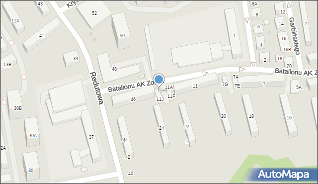 Warszawa, Batalionu AK Zośka, 11N, mapa Warszawy
