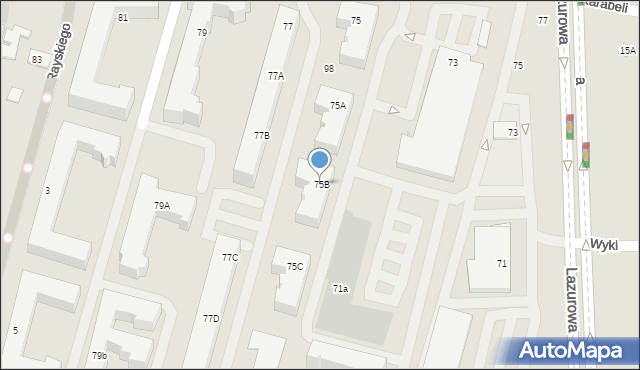 Warszawa, Batalionów Chłopskich, 75B, mapa Warszawy