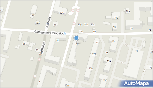 Warszawa, Batalionów Chłopskich, 79, mapa Warszawy