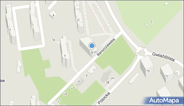 Warszawa, Barszczewska, 6, mapa Warszawy