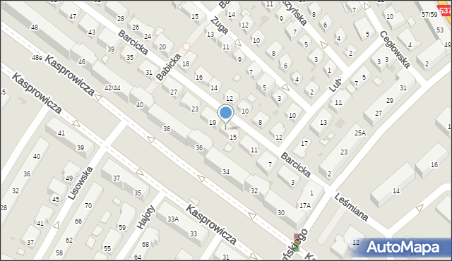 Warszawa, Barcicka, 17, mapa Warszawy