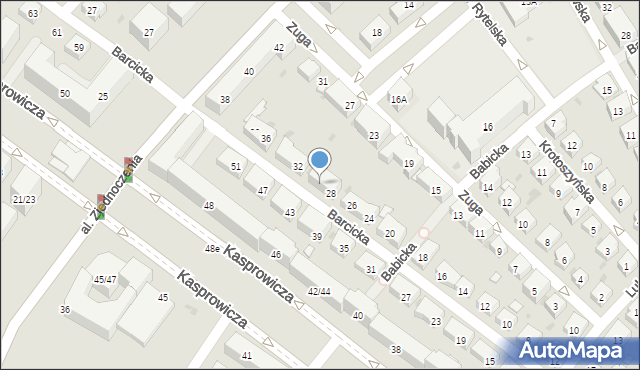 Warszawa, Barcicka, 30, mapa Warszawy