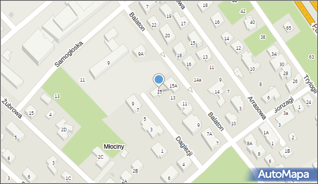 Warszawa, Balaton, 15, mapa Warszawy