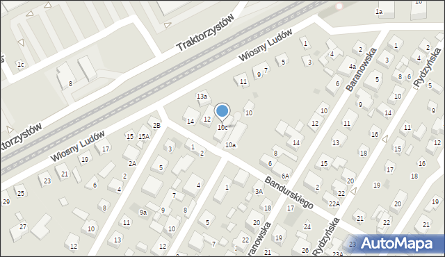 Warszawa, Bandurskiego Władysława, 10c, mapa Warszawy