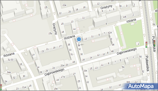 Warszawa, Bałuckiego Michała, 34, mapa Warszawy