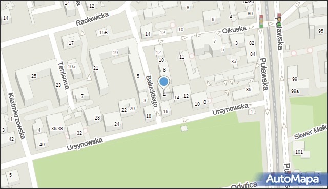 Warszawa, Bałuckiego Michała, 4, mapa Warszawy