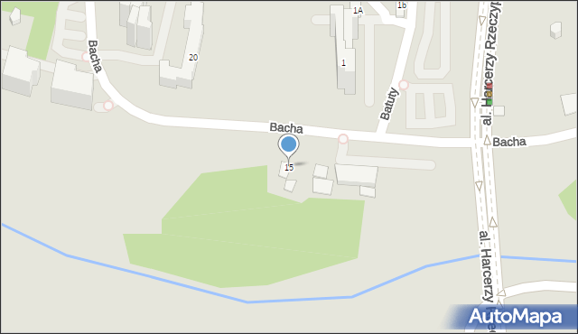Warszawa, Bacha Jana Sebastiana, 15, mapa Warszawy
