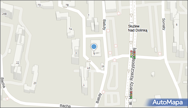 Warszawa, Batuty, 5, mapa Warszawy