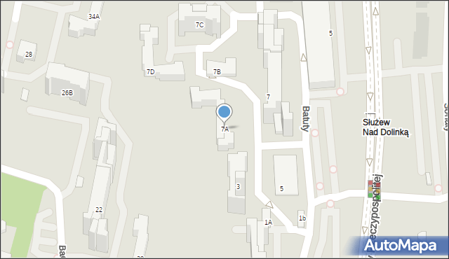 Warszawa, Batuty, 7A, mapa Warszawy