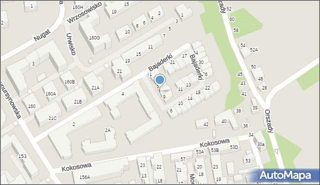 Warszawa, Bajaderki, 7, mapa Warszawy