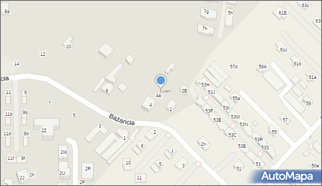 Warszawa, Bażancia, 6, mapa Warszawy