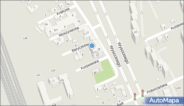 Warszawa, Baryczków, 10, mapa Warszawy