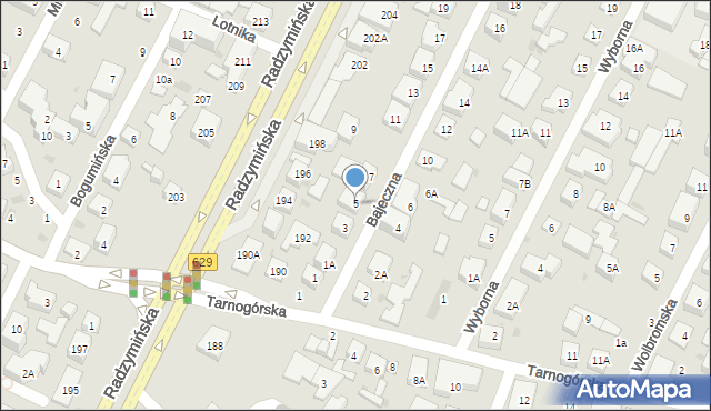 Warszawa, Bajeczna, 5, mapa Warszawy