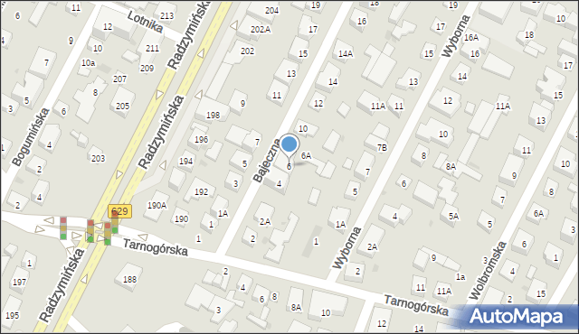 Warszawa, Bajeczna, 6, mapa Warszawy