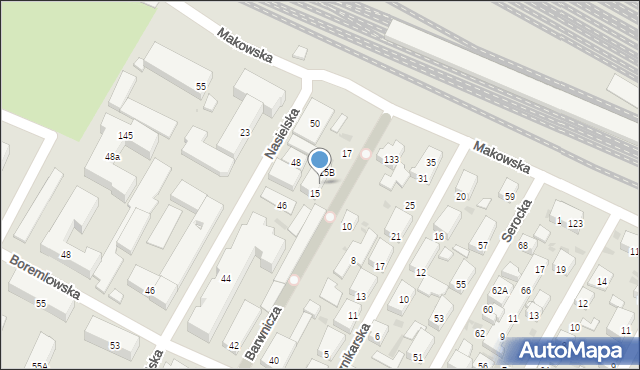 Warszawa, Barwnicza, 15A, mapa Warszawy