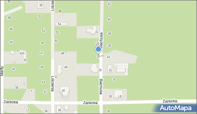 Warszawa, Bachusa, 27, mapa Warszawy