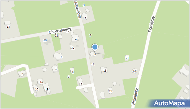 Warszawa, Barcewicza Stanisława, 9, mapa Warszawy