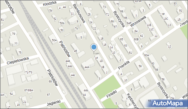 Warszawa, Bambusowa, 3, mapa Warszawy