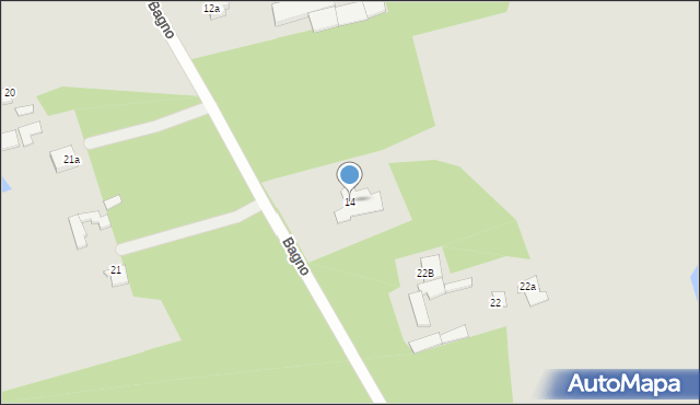 Węgrów, Bagno, 14, mapa Węgrów