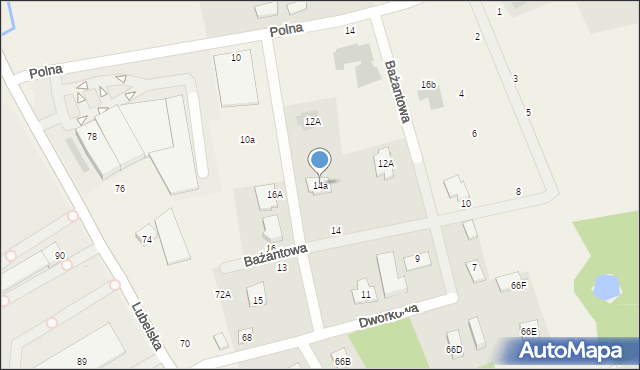 Wiązowna, Bażantowa, 14a, mapa Wiązowna