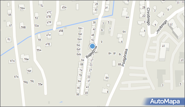 Wieliczka, Bajeczna, 11, mapa Wieliczka