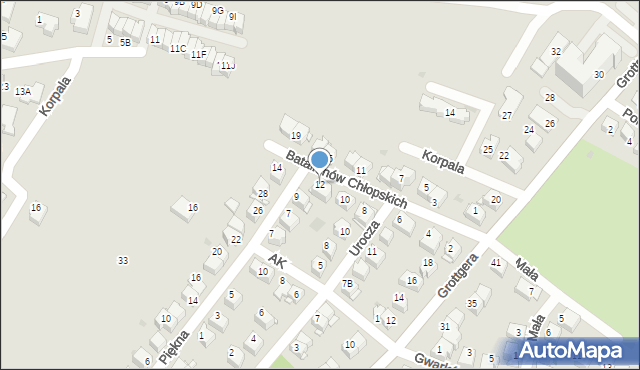 Wieliczka, Batalionów Chłopskich, 12, mapa Wieliczka