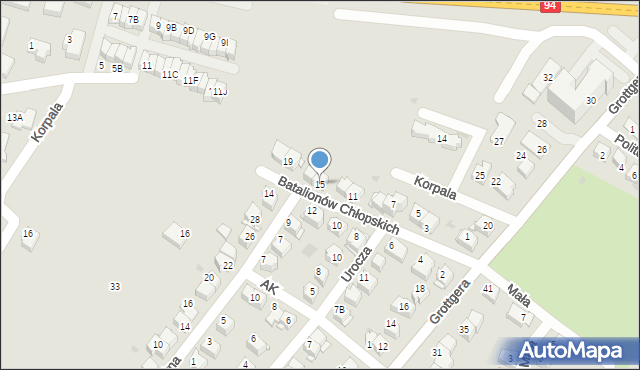 Wieliczka, Batalionów Chłopskich, 15, mapa Wieliczka