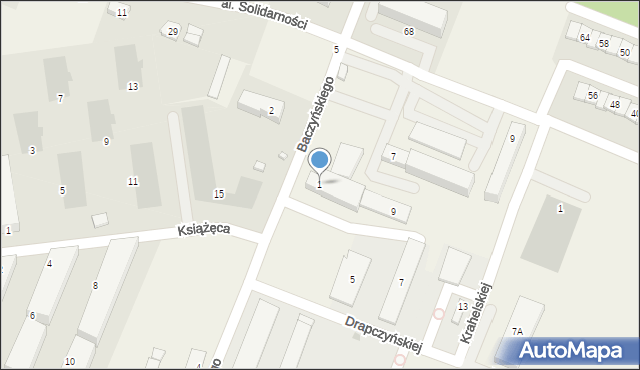 Wieliszew, Baczyńskiego Krzysztofa Kamila, 1, mapa Wieliszew