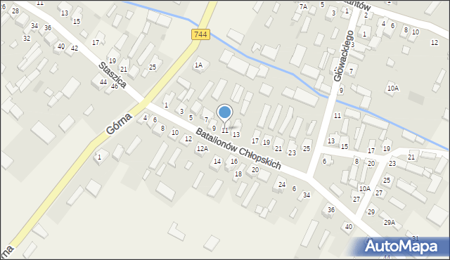 Wierzbica, Batalionów Chłopskich, 11, mapa Wierzbica