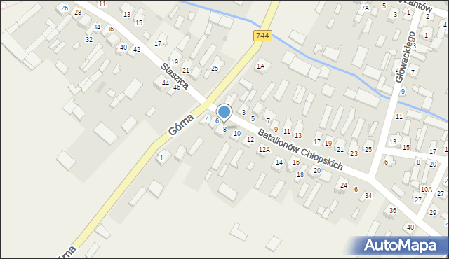 Wierzbica, Batalionów Chłopskich, 8, mapa Wierzbica