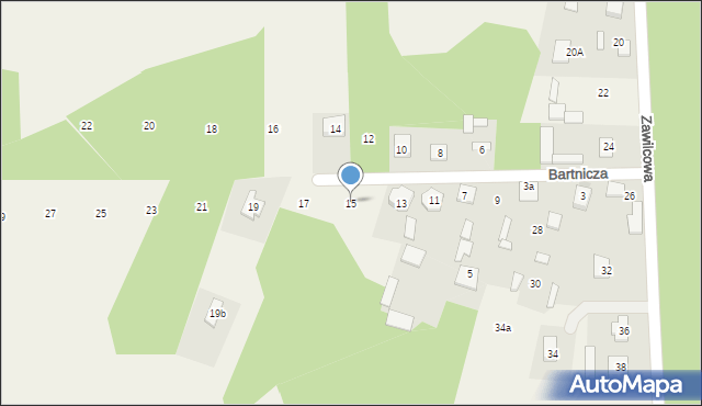 Wilczeniec, Bartnicza, 15, mapa Wilczeniec