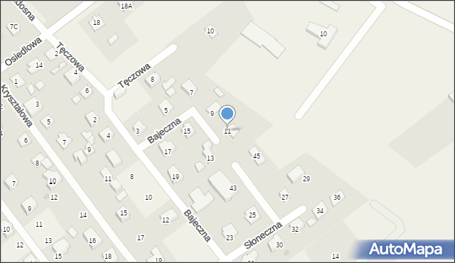 Wiślinka, Bajeczna, 11, mapa Wiślinka