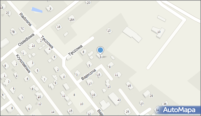 Wiślinka, Bajeczna, 7, mapa Wiślinka