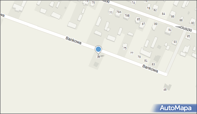 Wiśniew, Bankowa, 36, mapa Wiśniew