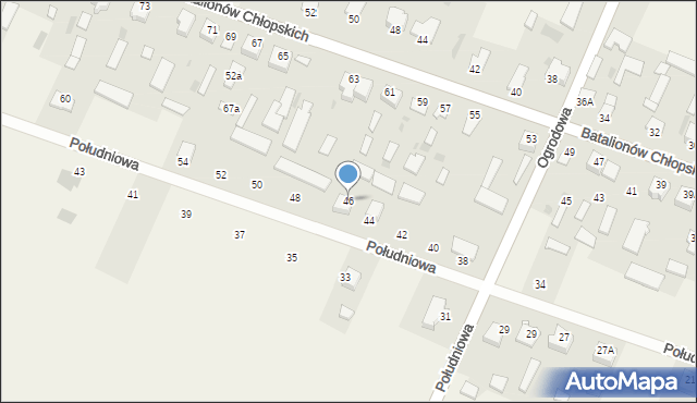 Wiśniew, Batalionów Chłopskich, 46, mapa Wiśniew