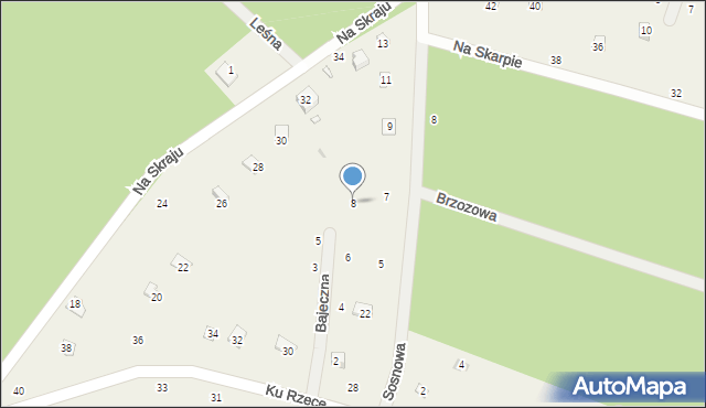 Władysławów, Bajeczna, 8, mapa Władysławów