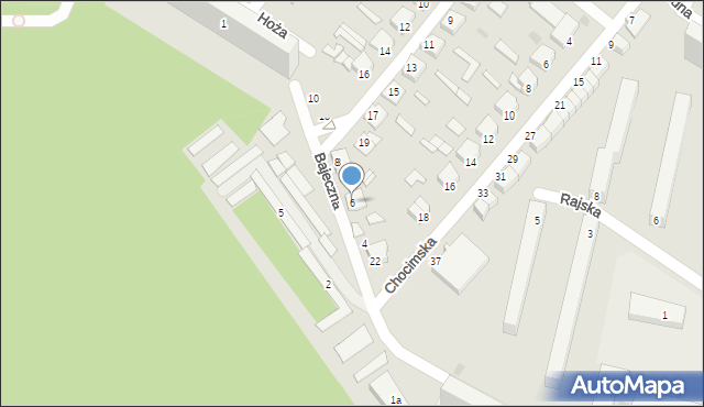 Włocławek, Bajeczna, 6, mapa Włocławka