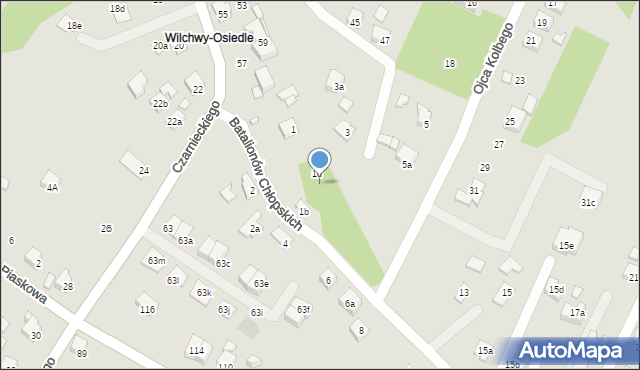 Wodzisław Śląski, Batalionów Chłopskich, 1e, mapa Wodzisławia Śląskiego