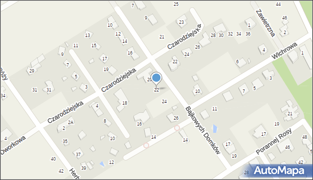 Wólka Kozodawska, Bajkowych Domków, 22, mapa Wólka Kozodawska