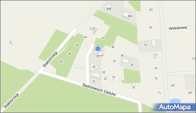 Wólka Radzymińska, Baśniowych Dębów, 30, mapa Wólka Radzymińska