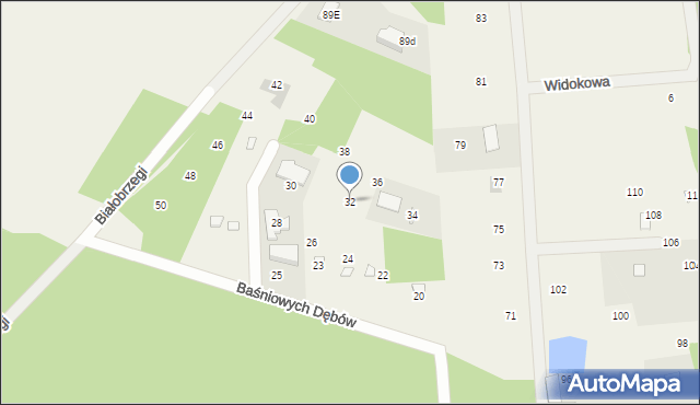 Wólka Radzymińska, Baśniowych Dębów, 32, mapa Wólka Radzymińska