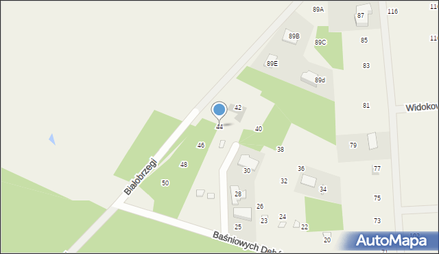Wólka Radzymińska, Baśniowych Dębów, 44, mapa Wólka Radzymińska